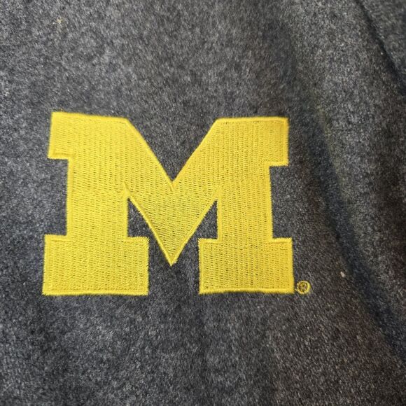 Michigan Wolverines Jacket Mens Medium Gray NCAA College Varsity Wool Letterman - Picture 7 of 16